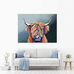 Highland Cow Canvas Print test 800