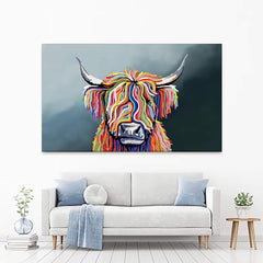 Highland Cow Canvas Print test 2000