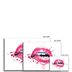 Pink Lips Framed Print