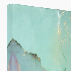 Mint Green Abstract Canvas Print