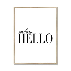 Why Hello Framed Print