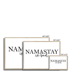 Namastay In Bed Framed Print