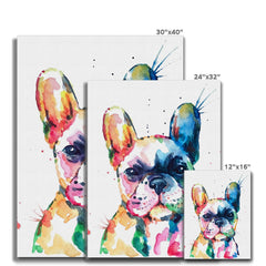 Watercolour Frenchie Canvas Print