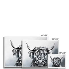 Abstract Highland Cow Framed Print
