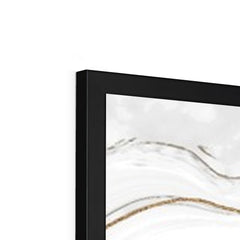 Grey Marble Landscape Framed Print