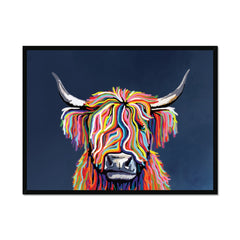 Coo In Navy Blue Framed Print