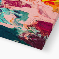 Colourful Abstract Oil Painting Canvas Print