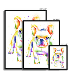 French Bulldog Rainbow Style Framed Print