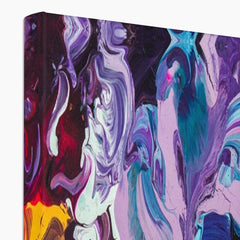 Colourful Abstract Oil Painting Canvas Print