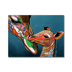 Loving Giraffe And Calf Canvas Print