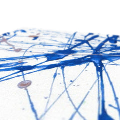 Blue Paint Spatter Canvas Print