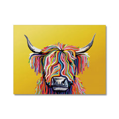 Highland Cow Yellow Canvas Print