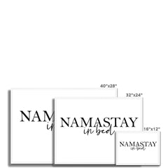 Namastay In Bed Framed Print