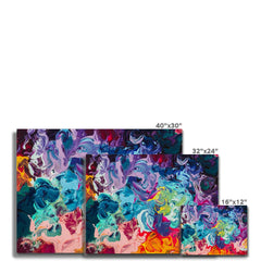 Colourful Abstract Oil Painting Canvas Print