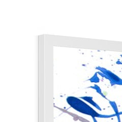 Blue Paint Spatter Framed Print