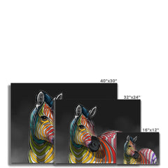 Rainbow Zebra Canvas Print