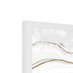 Grey Marble Landscape Framed Print