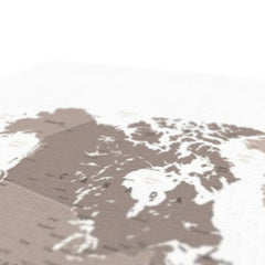 World Map Sepia Canvas Print