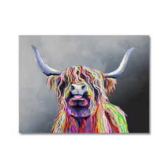 Colourful Highland Coo Canvas Print