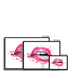 Pink Lips Framed Print