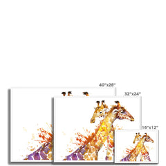 Watercolour Giraffes Framed Print