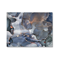 Grey And Blue Marble Canvas Print