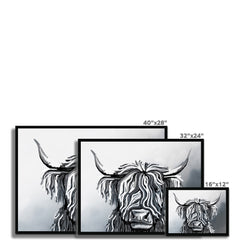 Abstract Highland Cow Framed Print