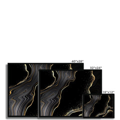 Black Marble Framed Print