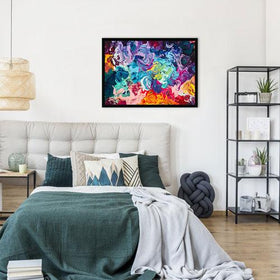 Colourful Abstract Oil Painting Framed Print