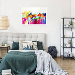 Abstract Flowers Framed Print