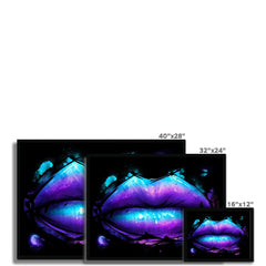Blue Purple Lips Framed Print
