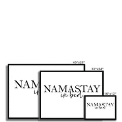 Namastay In Bed Framed Print