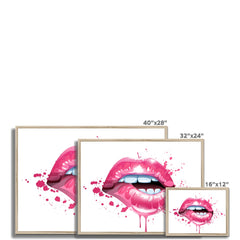 Pink Lips Framed Print