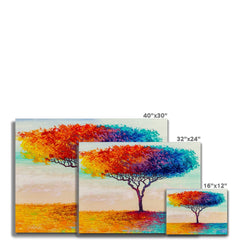 Rainbow Tree Oil Painting Canvas Print