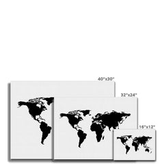 Modern World Map Canvas Print