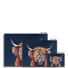 Coo In Navy Blue Canvas Print