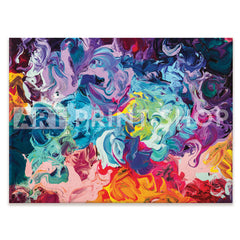 Colourful Abstract Oil Painting Canvas Print