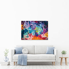 Colourful Abstract Oil Painting Canvas Print