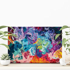 Colourful Abstract Oil Painting Canvas Print