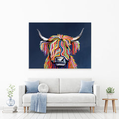 Coo In Navy Blue Canvas Print