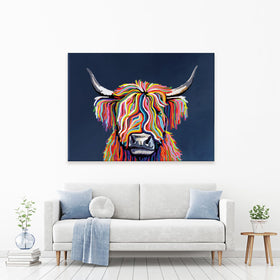 Coo In Navy Blue Canvas Print