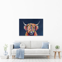 Coo In Navy Blue Canvas Print