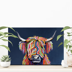 Coo In Navy Blue Canvas Print