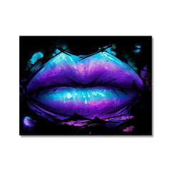 Blue Purple Lips Canvas Print