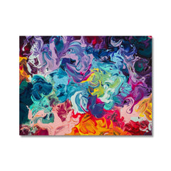 Colourful Abstract Oil Painting Canvas Print