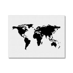 Modern World Map Canvas Print