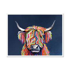 Coo In Navy Blue Framed Print