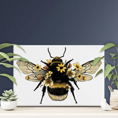 Floral Bumblebee Canvas Print
