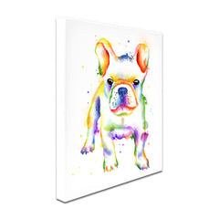 French Bulldog Rainbow Style Canvas Print