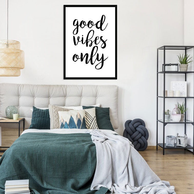 Good Vibes Only Framed Print